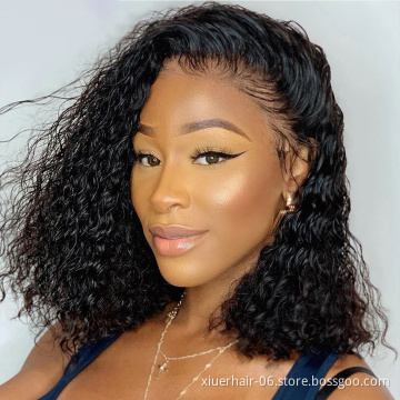Bob Lace Frontal Pixie Curls Wig Afro Kinky Curl Hd Lace 10" Curly Frontal Wigs